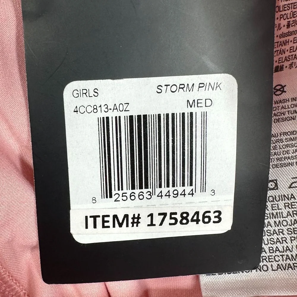 New Converse Girls Patch High Rise‎ Leggings size Medium Pink